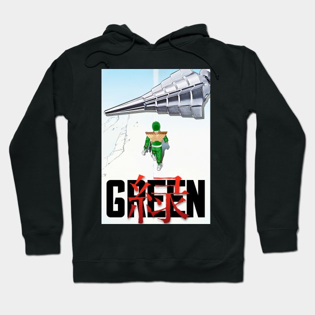 Green Ranger Akira Hoodie by creativespero